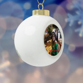 PERSONALISEER/voeg uw foto toe Keramische Bal Ornament