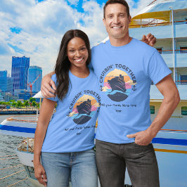 Personaliseer voor gezamenlijke cruise BLUE Person T-shirt