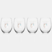 Personaliseer Vrijgezellenfeest Bride to Be Wijnglas Zonder Voet (Voorkant)