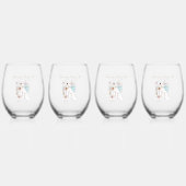 Personaliseer Vrijgezellenfeest Bride to Be Wijnglas Zonder Voet (Achterkant)