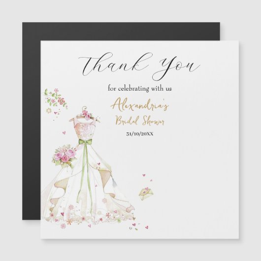 Personaliseer Vrijgezellenfeest jurk Dank u (Voorkant / Achterkant)