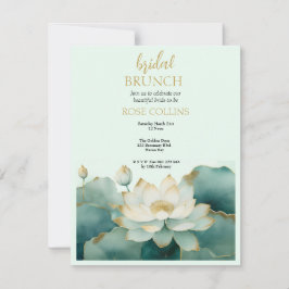 Personaliseer Vrijgezellenfeest Lotus Gold Kaart