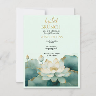 Personaliseer Vrijgezellenfeest Lotus Gold Kaart