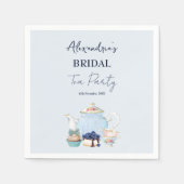 Personaliseer Vrijgezellenfeest Tea Party Paper Bo Servet (Voorkant)