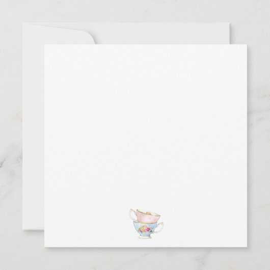 Personaliseer Vrijgezellenfeest Tea Party Uitnodig Save The Date (Achterkant)