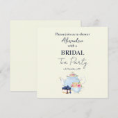 Personaliseer Vrijgezellenfeest Tea Party Uitnodig Save The Date (Voorkant / Achterkant)