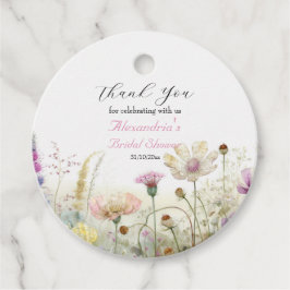 Personaliseer Vrijgezellenfeest Wilde bloemen Dank Bedankjes Labels
