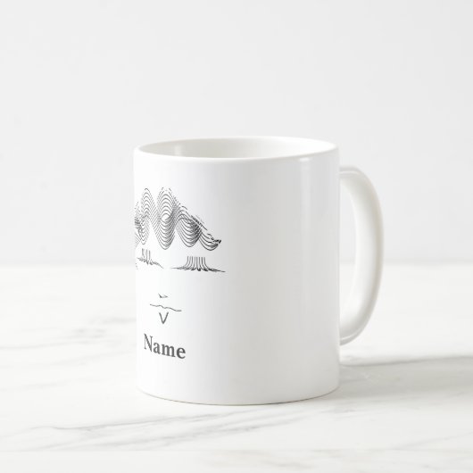 Personaliseer Vrouw karikatuur gezicht Koffiemok (Voorkant rechts)