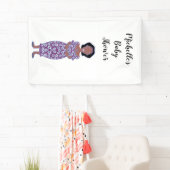 Personaliseer Vrouwelijk Vrouw Michelle's Baby sho Spandoek (Insitu)