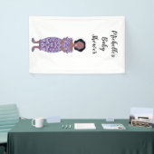 Personaliseer Vrouwelijk Vrouw Michelle's Baby sho Spandoek (Beurs)