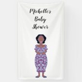 Personaliseer Vrouwelijk Vrouw Michelle's Baby sho Spandoek (Verticaal)