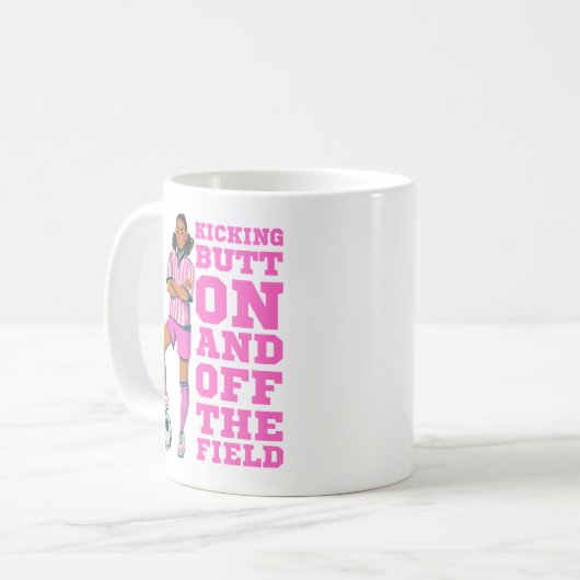PERSONALISEER VROUWEN VOETBAL MOK (Voorkant links)