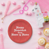 Personaliseer w / Naam, foto Chanoeka Papieren Bordje (Feest)