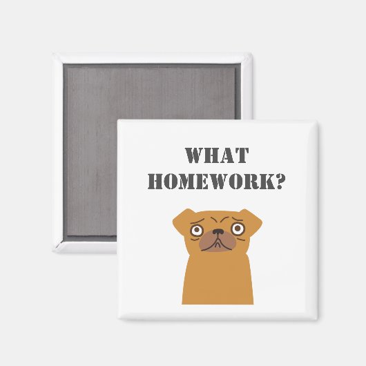 Personaliseer wat thuiswerk? magneet (Voorkant / Achterkant)