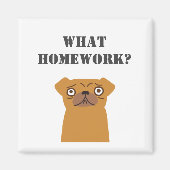 Personaliseer wat thuiswerk? magneet (Voorkant)