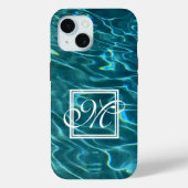 Personaliseer Water Patroon oceaan golven monogram Case-Mate iPhone Case (Achterkant)
