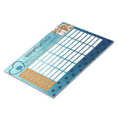 Personaliseer Waterverf Dog Weekly Class Schema Notitieblok (Schuin)