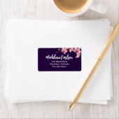 Personaliseer Waterverf Roze Moth Orchids Etiket (Insitu)