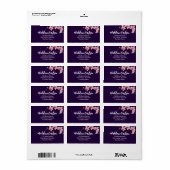 Personaliseer Waterverf Roze Moth Orchids Etiket (Full Sheet)