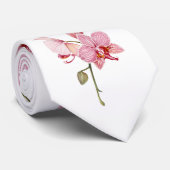 Personaliseer Waterverf Roze Moth Orchids Flower Stropdas (Opgerold)