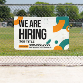 Personaliseer We Are Hiring Functietitel Contact I Spandoek