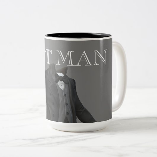 Personaliseer weddenschap Gift Tweekleurige Koffiemok (Voorkant rechts)