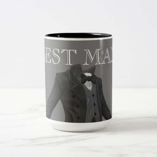 Personaliseer weddenschap Gift Tweekleurige Koffiemok (Center)