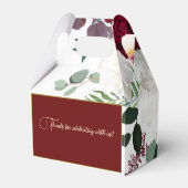 Personaliseer Weddenschappen Red Rose Peony Dahlia Bedankdoosjes (Achterkant)