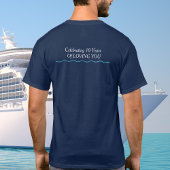 Personaliseer Wedding Jubileum Cruise Blauw T-shirt