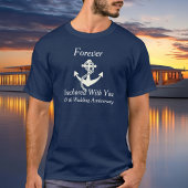 Personaliseer Wedding Jubileum Cruise Blauw T-shirt