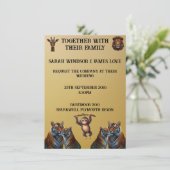 Personaliseer Wedding Zoo Uitnodiging (Staand voorkant)