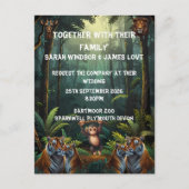 Personaliseer Wedding Zoo Uitnodiging Briefkaart (Voorkant)
