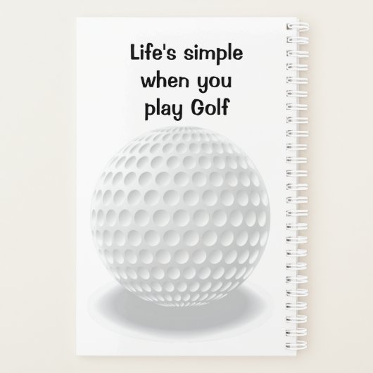 Personaliseer Wekly Golf Planner (Achterkant)