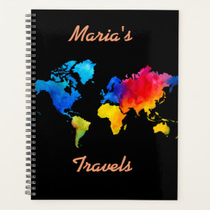 Personaliseer. wereldkaart. planner
