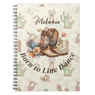 Personaliseer Western Boho Line Dancing Notitieboek