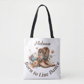 Personaliseer Western Boho Line Dancing Tote Bag (Voorkant)