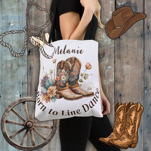 Personaliseer Western Boho Line Dancing Tote Bag