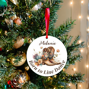 Personaliseer Westerne Boho Line Dancing Keramisch Ornament