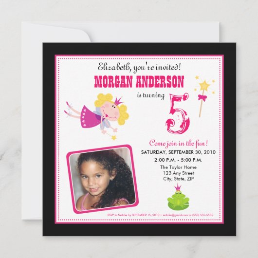 :personaliseer: Whimsical Fairies Birthday nodigt  Kaart (Voorkant)