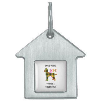 Personaliseer White Dog House Huisdieren Naamplaatje