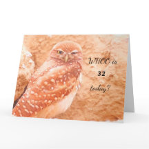 Personaliseer "WHOOO is...vandaag?" Owl large Birt