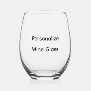 Personaliseer wijnglas zonder voet