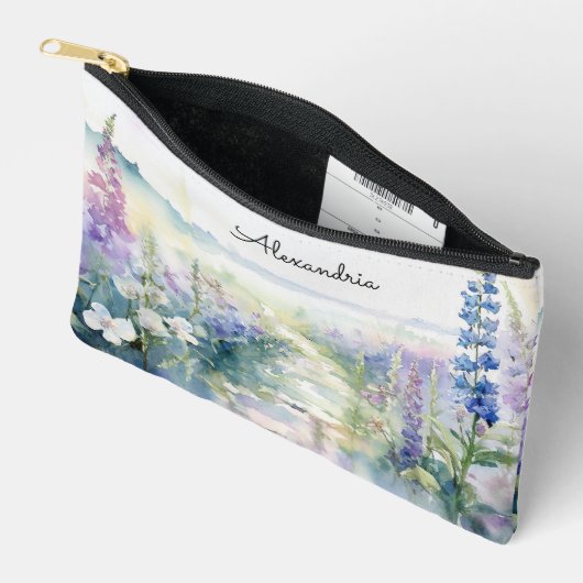 Personaliseer Wilde Lavendel bloemen Etui (Open)