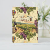 Personaliseer Wine Country Vineyard druiven Bedankkaart (Staand voorkant)