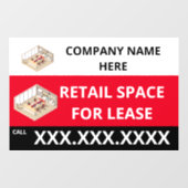 Personaliseer winkelruimte voor leasebedrijf Logo Raamsticker (Vel)