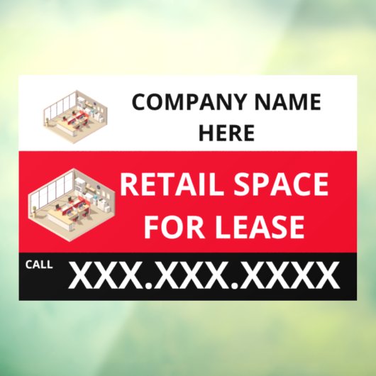 Personaliseer winkelruimte voor leasebedrijf Logo Raamsticker (Vel 3)