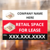 Personaliseer winkelruimte voor leasebedrijf Logo Raamsticker (Vel 2)