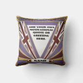 Personaliseer Winston Churchill Art Deco Union Jac Buitenkussen (Achterkant)