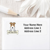 Personaliseer Wire Fox Terrier Etiket (Insitu)