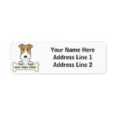 Personaliseer Wire Fox Terrier Etiket (Voorkant)